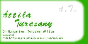 attila turcsany business card