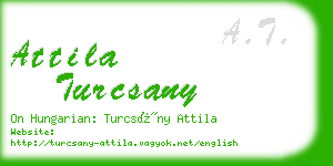 attila turcsany business card